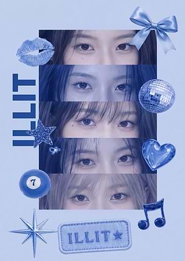 ILLIT K-Pop Group Aesthetic Poster