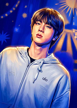 Digital Portrait of Jin from BTS