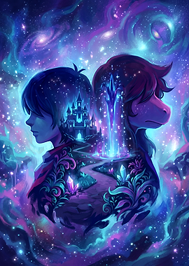 Deltarune Kris and Susie Cosmic Art