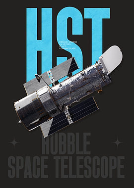 Hubble Space Telescope Minimalist Poster