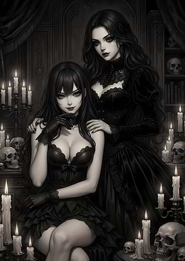 Gothic Sisters Anime Girls