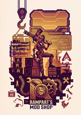 Rampart's Mod Shop Apex Legends Poster