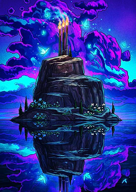 Isle of the Dead Neon Reflection