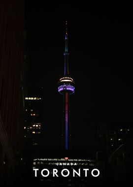 CN Tower at Night in Toronto
