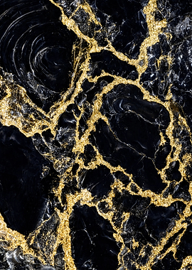 Black and Gold Marble Texture