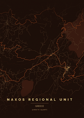 Naxos Regional Unit Map Poster