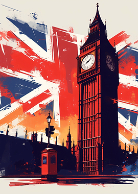 Big Ben and Union Jack Art