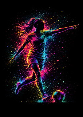 Neon Female Soccer Pass