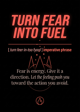 Turn Fear Into Fuel Motivational Poster