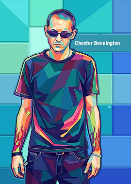 Chester Bennington Pop Art Portrait