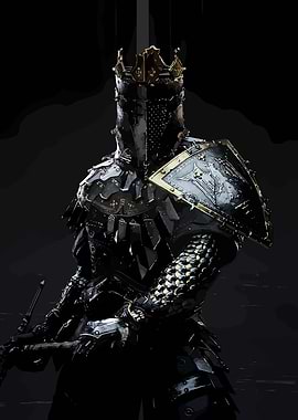 Dark Knight in Ornate Armor