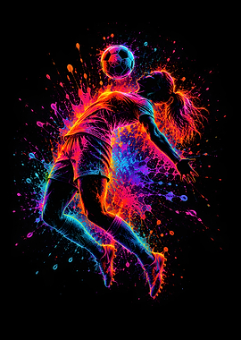Neon Female Soccer Touch