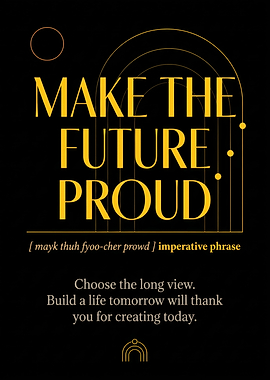 Make The Future Proud Inspirational Poster
