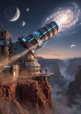 Futuristic Observatory on Alien Planet