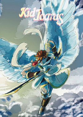 Kid Icarus Pit Flying Illustration