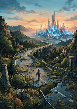 Traveler on a Ruined Road