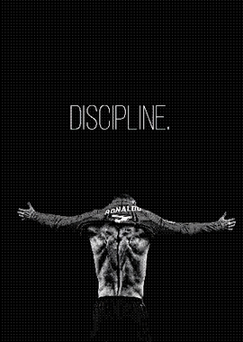 Cristiano Ronaldo Discipline Motivational Poster