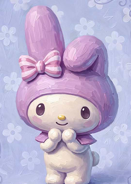 Oil Painting Style My Melody Portrait