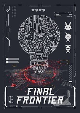 Final Frontier Cyberpunk Lightbulb Poster