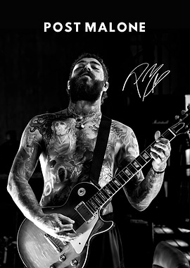 Post Malone Playing Electric Guitar