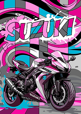 Suzuki GSX-R Pop Art Poster
