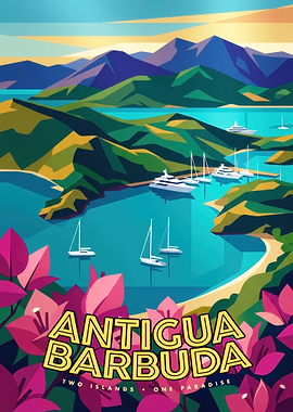 Antigua and Barbuda Travel Poster