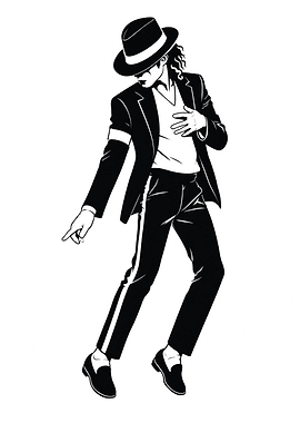 Michael Jackson Dancing Silhouette Illustration