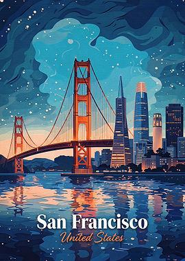 San Francisco Golden Gate Bridge Poster