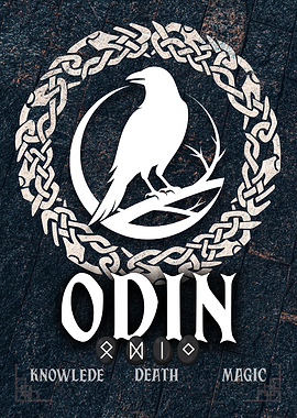 Odin Norse Mythology Raven Poster