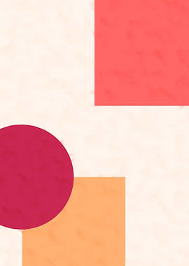Pink Geometry Pastel Watercolor Texture Abstract