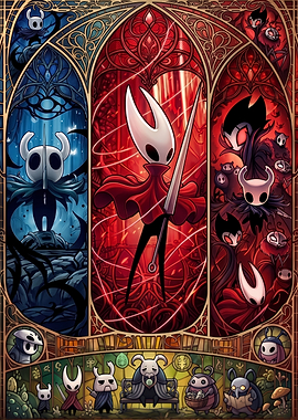 Hollow Knight Stained Glass Art