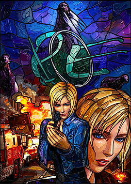 Parasite Eve Stained Glass Art