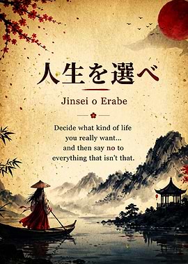Inspirational Japanese Landscape Poster
