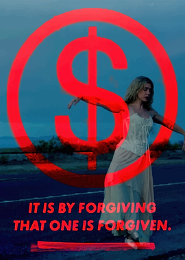 Inspirational Quote with Dollar Sign Overlay