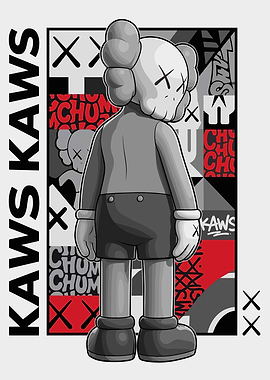 KAWS Companion Street Art Poster