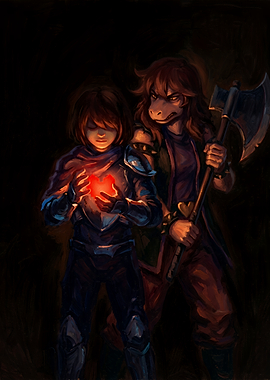 Kris and Susie from Deltarune