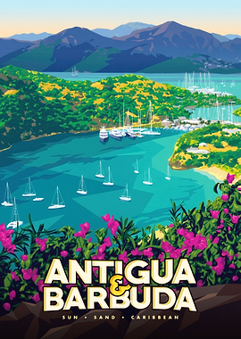 Antigua and Barbuda Travel Poster
