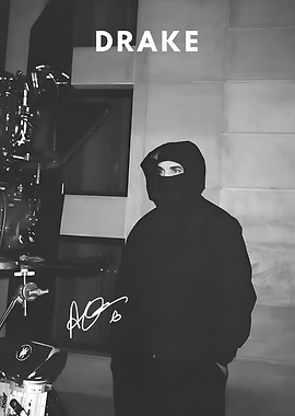 Drake Black and White Portrait