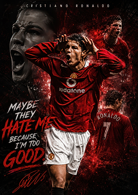 Cristiano Ronaldo Manchester United Poster