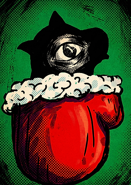 Cyclops Cat in Red Mitten