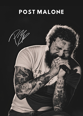 Post Malone Concert Performance Poster