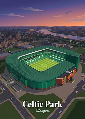 Celtic Park Stadium Glasgow Poster