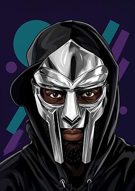 MF DOOM Metal Mask Portrait