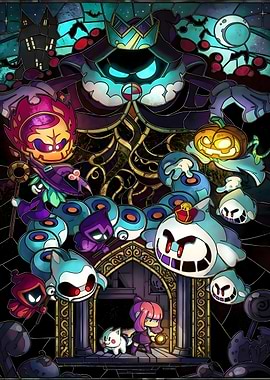 Stained Glass Style Halloween Gaming Art
