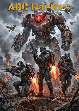ARC Raiders Sci-Fi Combat Poster