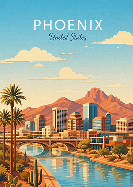 Phoenix Arizona Travel Poster