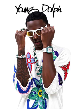 Young Dolph Digital Portrait Illustration