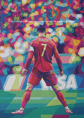 Cristiano Ronaldo Pop Art Poster