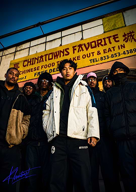 khantrast and group Posing Outdoors