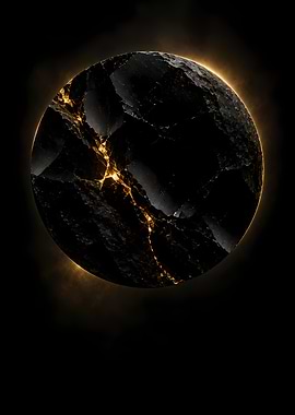 The Eclipse - Obsidian & Gold